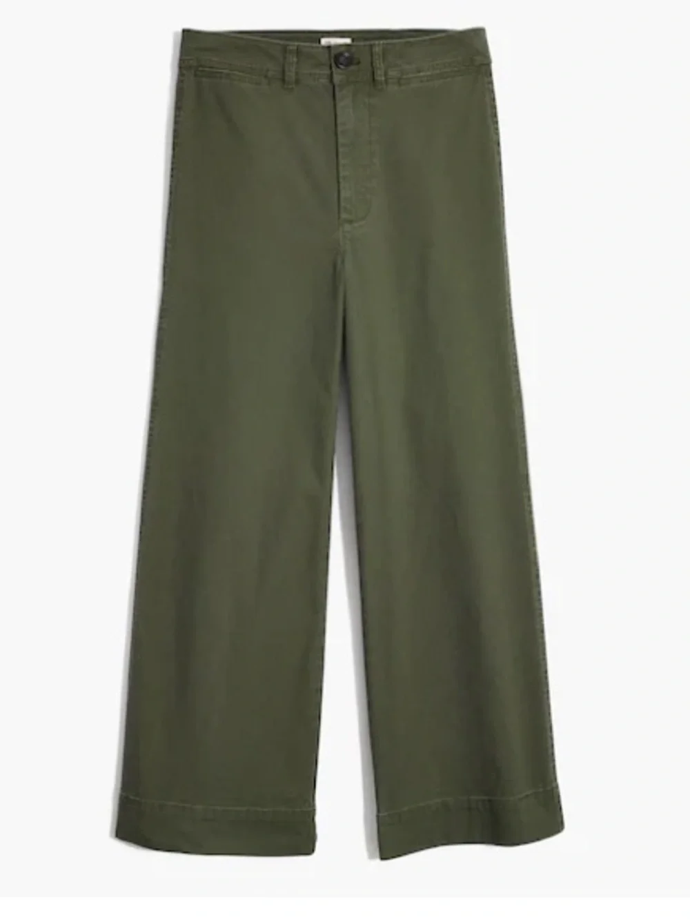 Madewell Emmett Wide Leg Crop Pants - Olive